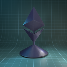 ethereum trofeo arte bitcoin crypto doge 3d print model - Mito3D