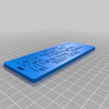 Etikette Abs Koffer angepasst Organisation 3d print model - Mito3D