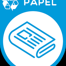 Etiketten reciclaje papel recicle Stichworte Papier recicla recyceln Zeichen Kartell 3d print model - Mito3D