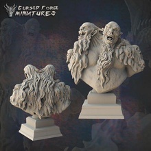 ettin bust game miniature d&d dnd dungeons dragons monster resin tabletop rpg fantasy pathfinder 3d print model - Mito3D