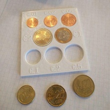 Euro Münze Halter Unterstützung Münzen_Badges 3d print model - Mito3D