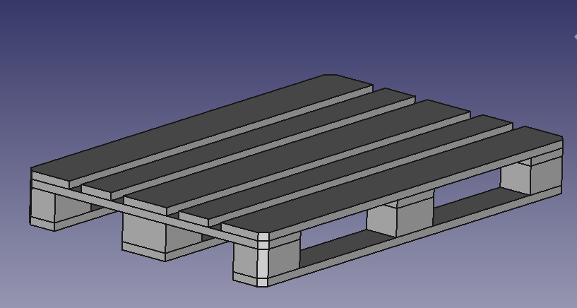 euro palet 1 europallet 3D print model - Mito3D