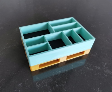 euro palete caixa caso bainha 3d print model - Mito3D