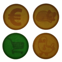 euro tokens escondido interno litofanos litofano compras carrinho símbolo moedas_badges 3d print model - Mito3D