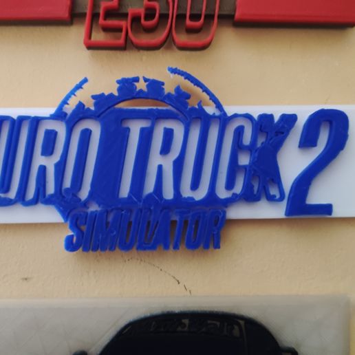 euro truck simulator 2 logo simulation 3D print model - Mito3D