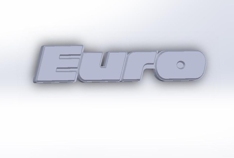 Euro vw distintivo logo 3d print model - Mito3D