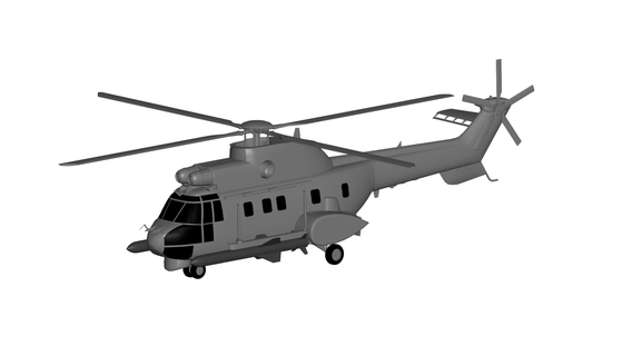 eurocóptero as332 super Puma jogos avião lutador helicóptero airbus aeronave boeing jato uav rc zangão superjet voar 3d print model - Mito3D