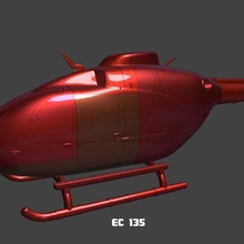 eurocopter ec135 rc helis 450 radio control trex450 hobby helicopter airframe fuselage fuselages 3d print model - Mito3D