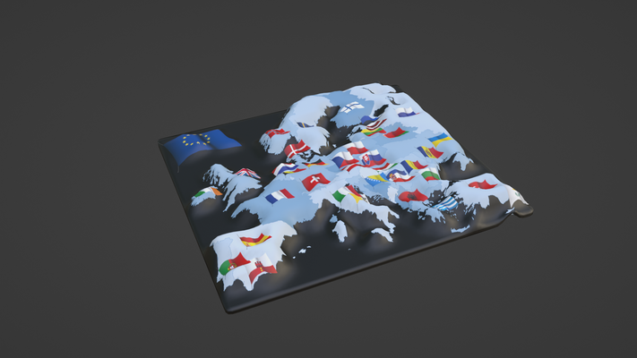 europe map topography satellite flag state country land landspace city territory geographical earth world-map continent africa australia 3d print model - Mito3D