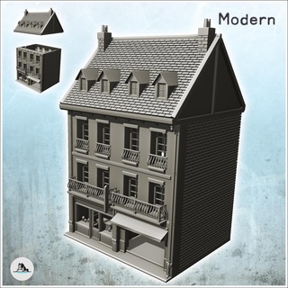 european pharmacy building 16 - world war two second wwii front est moscou stalingrad urbain architecture tabletop miniatures scenery wargame game terrain house accessories ww2 flames eastern western allies axis action 3d print model - Mito3D