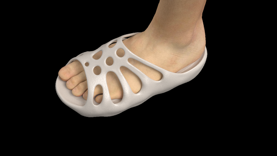 eva open toe soft slippers art toy accessories slipper sandal shoes sport fashion flip-flops non slip beach 3d print model - Mito3D