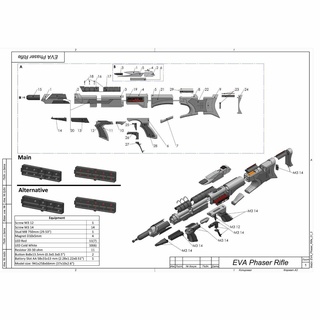eva phaser fucile stella trekking contatto stampabile 3d modello stl File personale uso 3d print model - Mito3D
