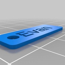 evan jewelry customized keychains 3d print model - Mito3D