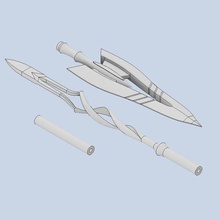 evangelion - spear cassius 3d print model - Mito3D