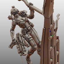eve assassin game games warhammer 40k imperium female 3d print model - Mito3D