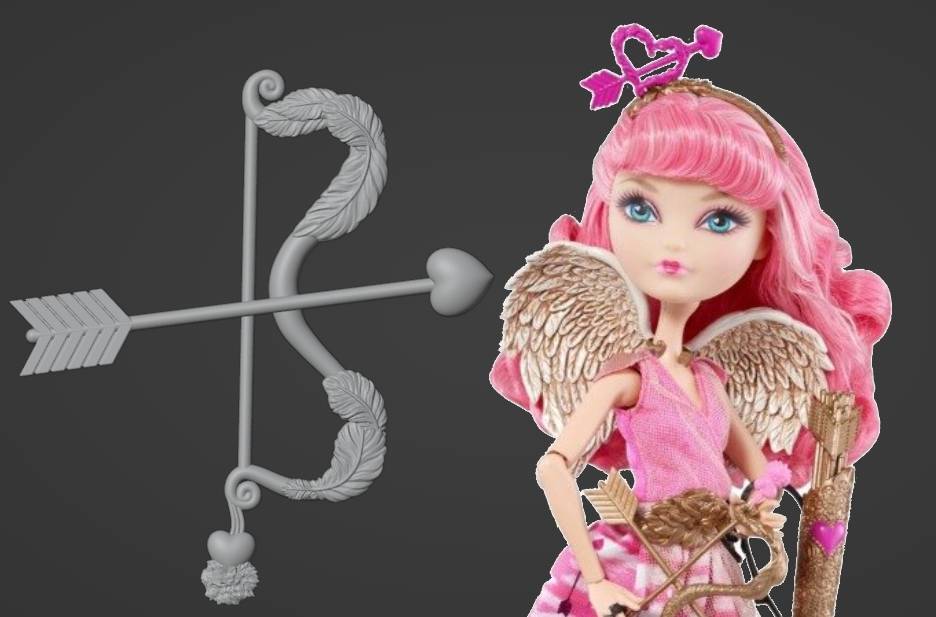 déjà haute Cupidon remplacement 39 arc poupée Douane accessoire 3D print model - Mito3D