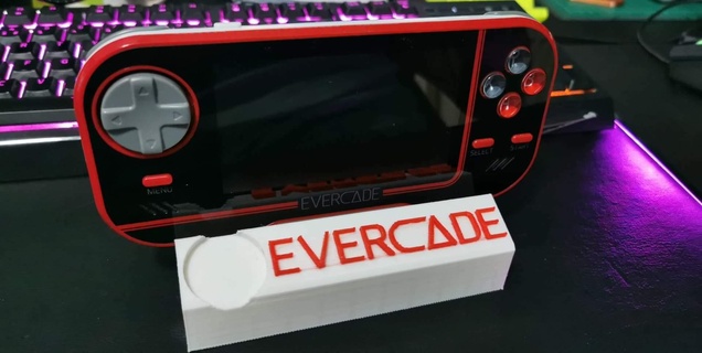 evercade stand - large complex video games consoles gaming 3d print model - Mito3D