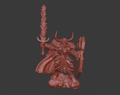 everchosen 32 mm presup 32mm chaos warrior dnd miniature fantasy warhammer 3d printing 3d print model - Mito3D