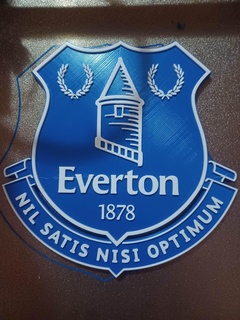 Everton Football club manteau bras trou serrure arrière fc football uk sports équipe logo plaque ender 3 3d print model - Mito3D
