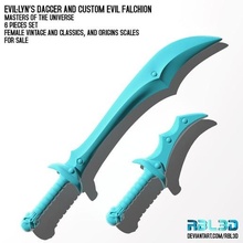 evil-lyn's evil dagger custom falchion game motu evillyn mastersoftheuniverse motuo filmation 80s actionfigure toy accessories skeletor heman fivepointfive sword 3d print model - Mito3D