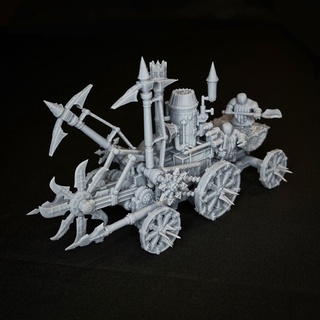 evil dwarf skullsplitter 28mm & 10mm 3d print model - Mito3D