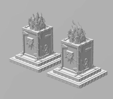 evil dwarfs edifice 10-28m Game wargame hashut chaos dwarves dwarf fantasy terrain 3d print model - Mito3D