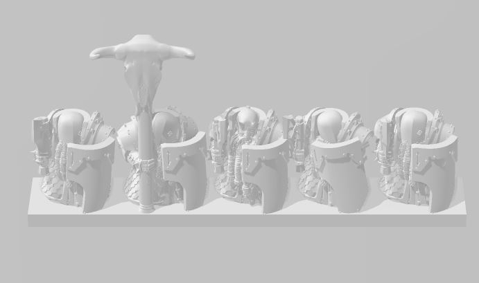 evil dwarfs legionnaires 10mm wargame hashut chaos dwarves dwarf fantasy 3D print model - Mito3D