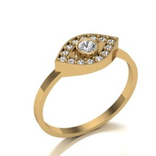 evil eye ring jewelry jewellery gents diamond gold silver sterling jewels 3d print model - Mito3D
