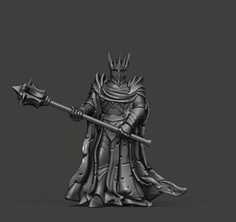 kötü Kral 38 mm yükseklik lotr morgoth Nazgul melkor 28mm savaş oyunları oyunu ringwraith Sauron şövalye karanlık 3d print model - Mito3D