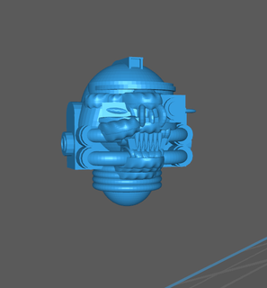 evil machine helmet space marine chaos marines future armor 3d print model - Mito3D