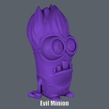 evil minion easy print no support art model figures sculpture despicable me supportless 3d print model - Mito3D
