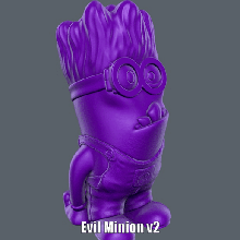 evil minion v2 easy print support art movie despicable figure funny sculpture supportless 3d print model - Mito3D