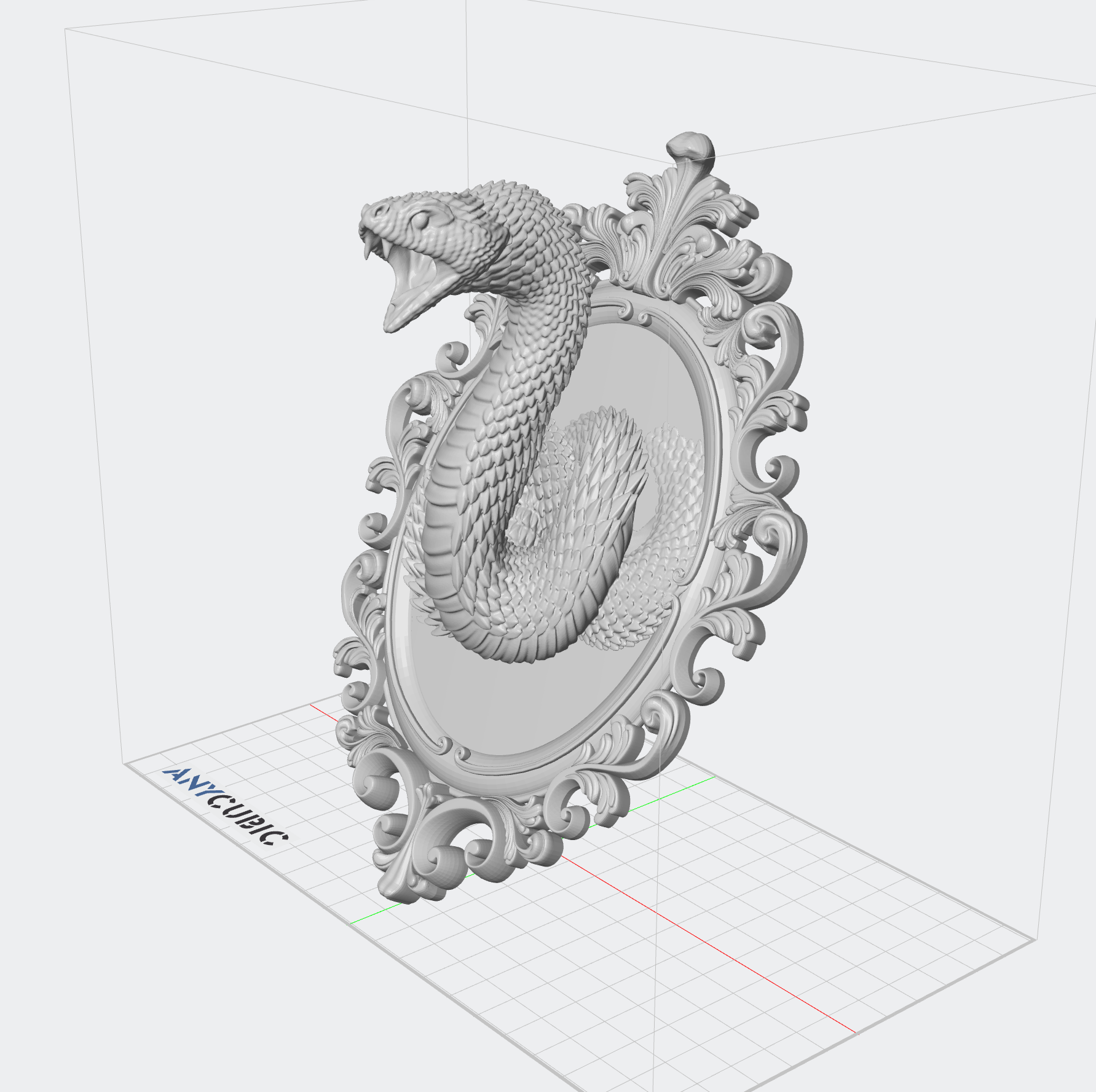 male specchio casa 3d scultura serpente Magia diavolo strega buio incantesimi Gotico ragazza sillabare malefico 3D print model - Mito3D