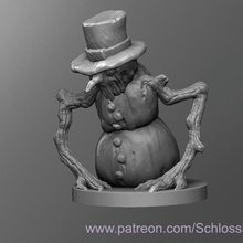 evil snowman game toy tabletop dungeons dragons dnd 3d print model - Mito3D