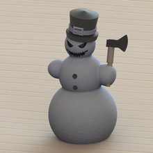 evil snowman game winter christmas ax print 3d print model - Mito3D