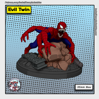 evil twin Game marvel crisis protocol spider-man doppleganger 3d print model - Mito3D