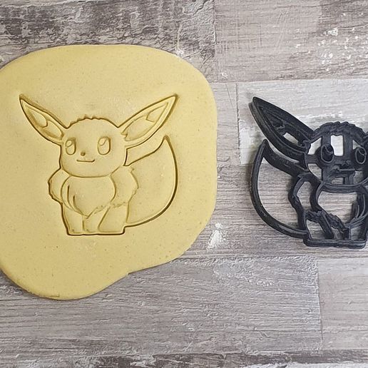 evoli pokemon cookie cutter tool fondant 3D print model - Mito3D