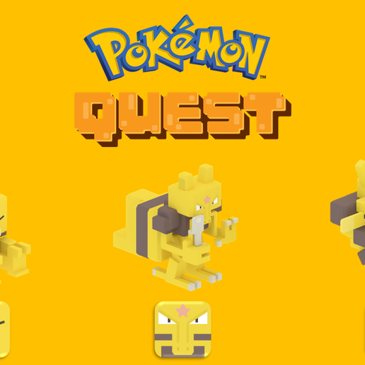 evoluzioni alakazam Pokemon ricerca 8 bits pokemonquest Aperto 3D print model - Mito3D