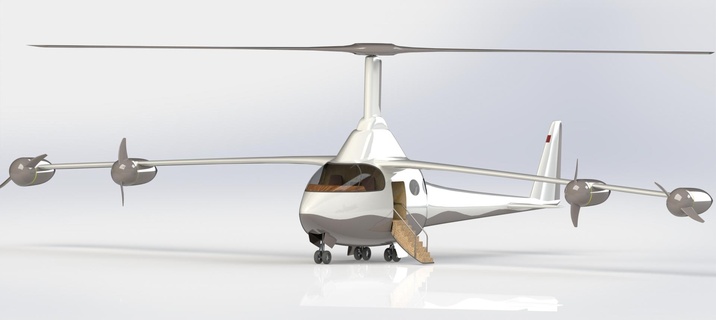 evtol uçak Solidworks Catia designformanufacturing uçan araba cad havacılık ürün tasarımı askeri savunma modernize etmek aerodinamik kargo uçağı elektrik hücre yakıt hidrojen 3d print model - Mito3D