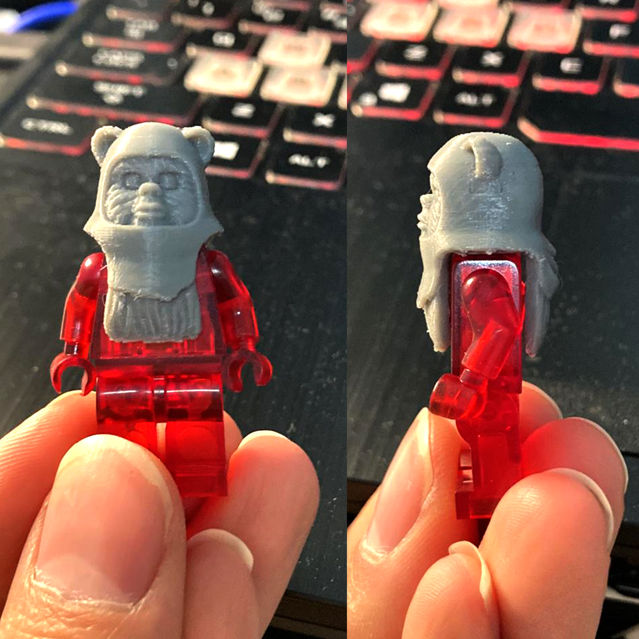 ewok le go minifigure star wars 3D print model - Mito3D