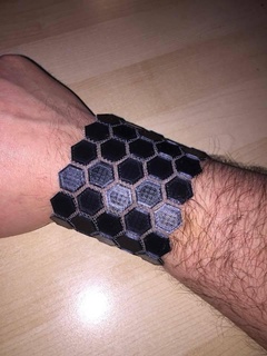 exagon fabric bracelet bracelets gauze moskito mosquito 3d print model - Mito3D