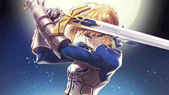 excalibur - fate stay night unlimited blades works ubw staynight sword servant holly grail war saber classe zero grand order heaven's feel cosplay prop 3d print model - Mito3D