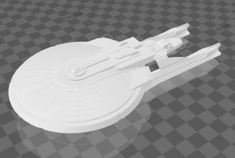 Excalibur classe Guerre stellari star Trek nave Film 3d print model - Mito3D
