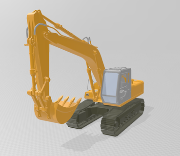 excavador maquinaria grullas construcción modelos 3d print model - Mito3D