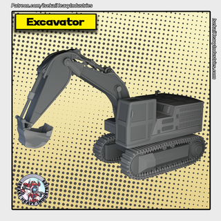 excavator marvel crisis protocol terrain construction 3d print model - Mito3D