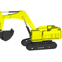 excavator 3d print model - Mito3D