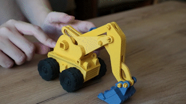excavator automata toy excavator  3d print model - Mito3D