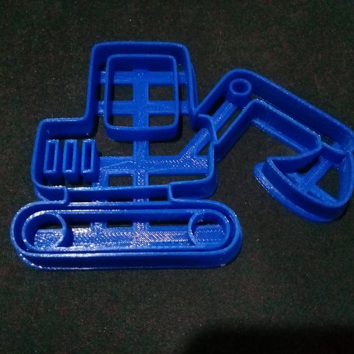 excavator cookie cutter tool short crackers 3D print model - Mito3D