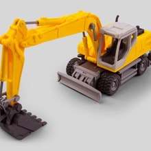 excavator print-in-place articulated foldable 4d 3d print model - Mito3D