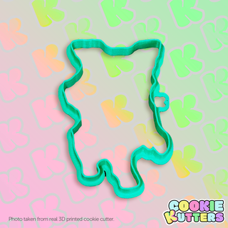 excité chien sauter biscuit coupeur moule silhouette coupeurs cuisine aliments recette biscuits 3d impression contour 3d print model - Mito3D